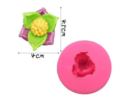 Khuôn Silicon - Hoa Cúc Nhụy Chấm - B47