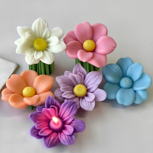 Khuôn Silicon - Hoa Cúc Phi Cánh Dày 6.5cm
