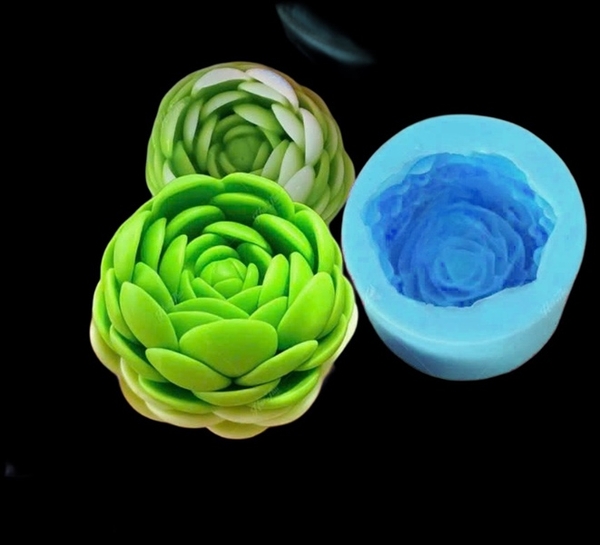 Khuôn Silicon - Sen Đá Nở - 10cm - Sen Ngọc L7