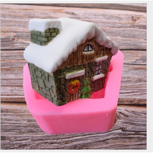 Khuôn Silicon - Ngôi Nhà - Tuyết Ống Khói