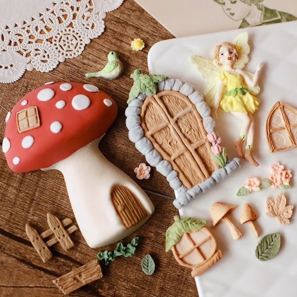 Khuôn Silicon - Rau Củ - Nấm - Cửa 10.5cm