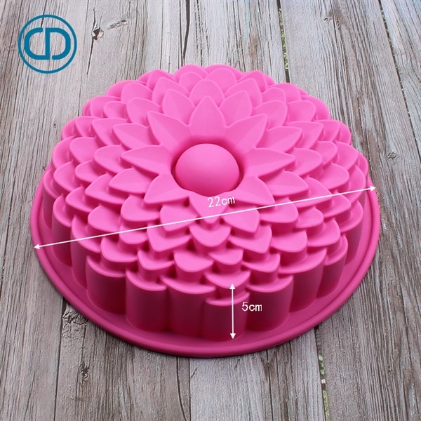 Khuôn Silicon - Đế - Hoa Cúc Tầng 22 Cm Cao 5 Cm
