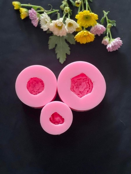Khuôn Silicon - Hoa Hồng Nở - Set 3 - Thái D17 - D18 - D19