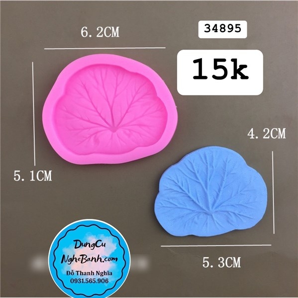Khuôn Silicon - Lá Sen - 5.3cm x4.2cm