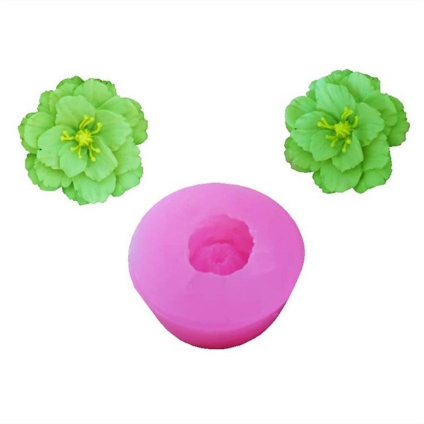 Khuôn Silicon - Hoa Mai Đào - 6cm - Nhụy Tầng