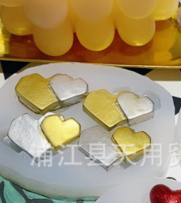 Khuôn Silicon - Trái Tim Kiểu - 4c Đôi Lồng 2c