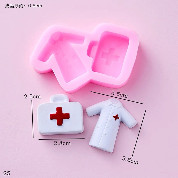 Khuôn Silicon - Bác Sĩ - Túi Y Tế Áo
