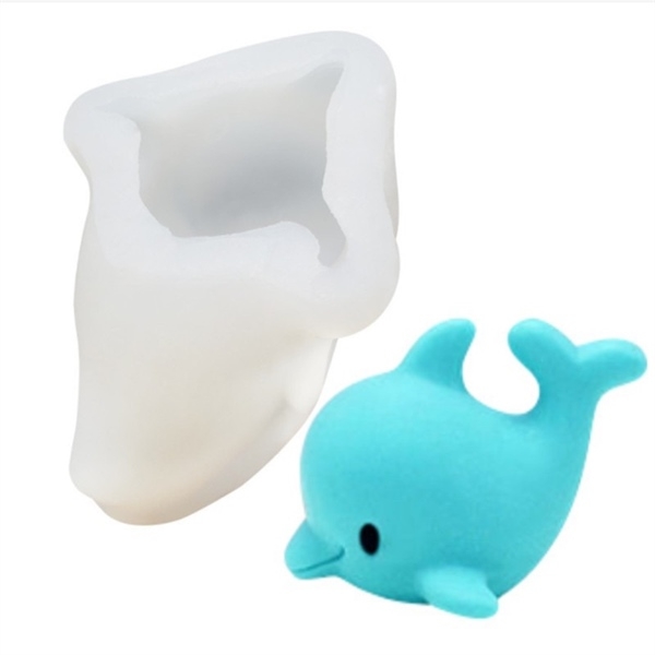 Khuôn Silicon -Sinh Vật Biển - Cá Heo 8.5cm 4D
