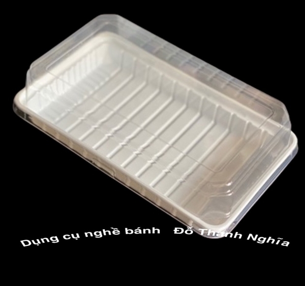 Hộp Nhựa - Chữ Nhật TN25 - 25x15cm Cao 7cm đế đen set 5 hộp