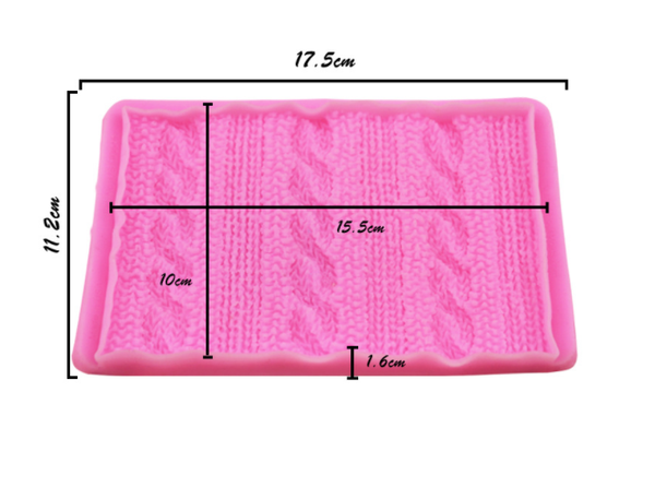Khuôn Silicon - Viền Mảng Họa Tiết - Đan Len 15.5x10cm