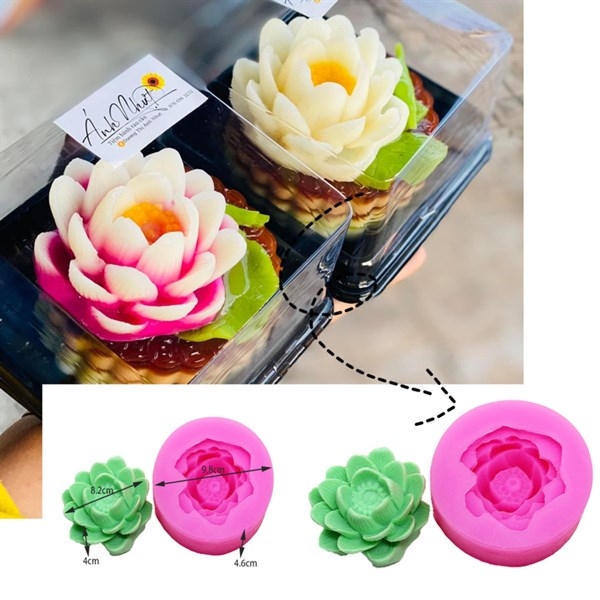 Khuôn Silicon - Hoa Sen Thái Nở - 8.2cm - 3T - sale