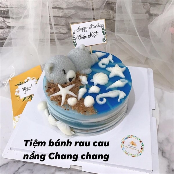 Khuôn Silicon - Động Vật - Gấu Nằm Ngủ - 11.5cm