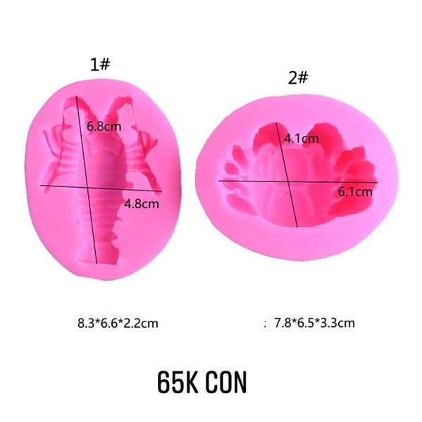 Khuôn Silicon - Biển - Tôm - 6.8cm