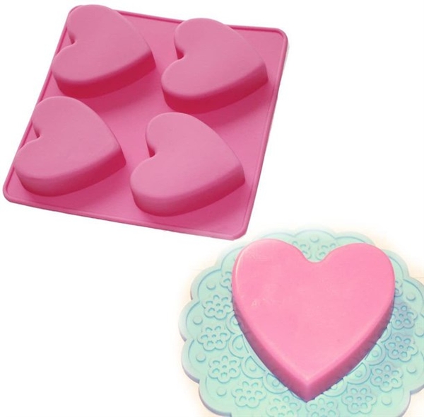 Khuôn Silicon - Trái Tim Trơn - 4c Tim 6.5cm