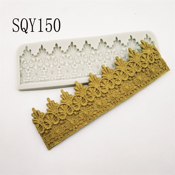 Khuôn Silicon - Viền Mảng Họa Tiết - Mai Họa Tiết 22.5x7cm