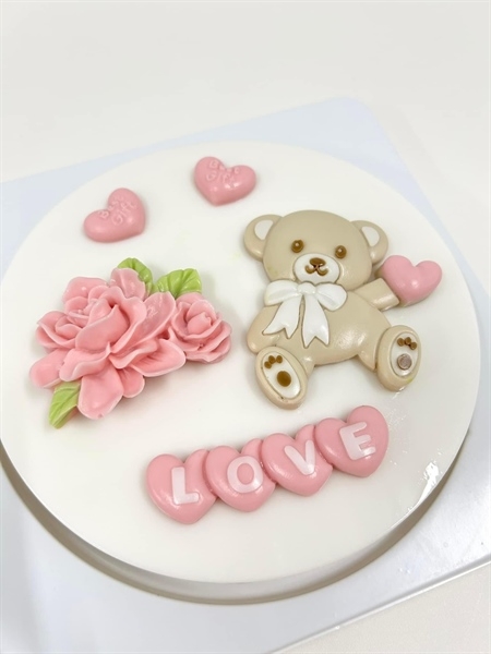 Khuôn Silicon - Hộp Quà Gấu Tim Love - set 4