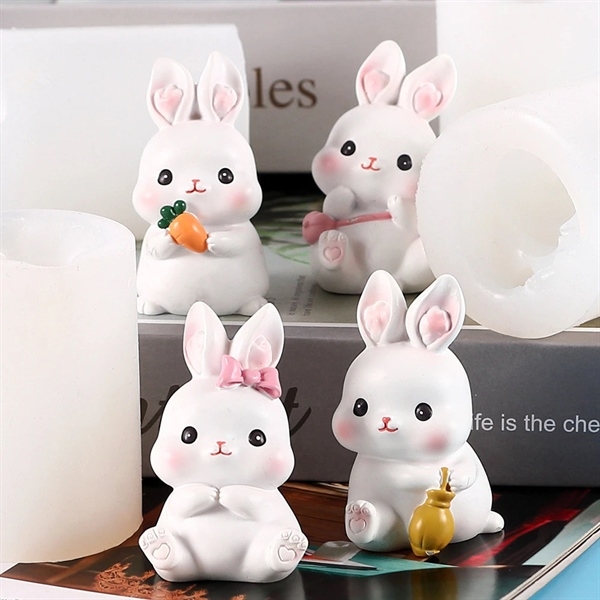 Khuôn Silicon - Động Vật - Con Thỏ - #2 Nơ