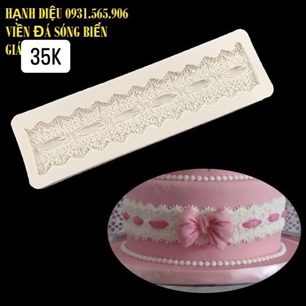 Khuôn Silicon - Viền Chuỗi Họa Tiết - Đá Sóng 16cm