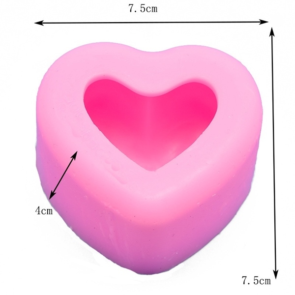 Khuôn Silicon - Trái Tim Kiểu - Tim Trơn 7,5cm
