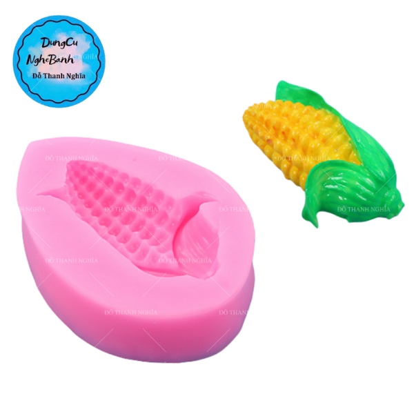 Khuôn Silicon - Trái Cây - Bắp 4.7cm - 1c Nhỏ