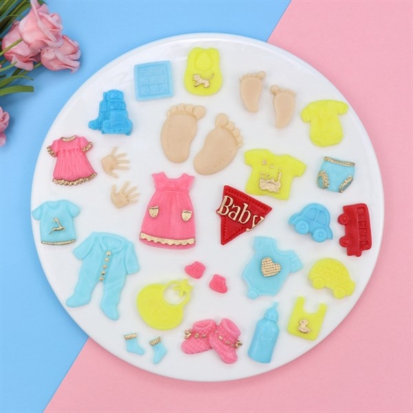 Khuôn Silicon - Quần Áo - Bé Trai 5c