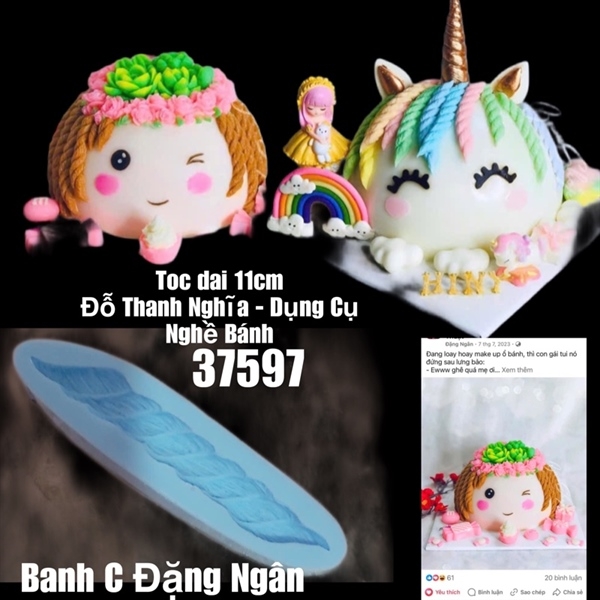 Khuôn Silicon - Quần Áo - Tóc Xoắn Vĩ 1c