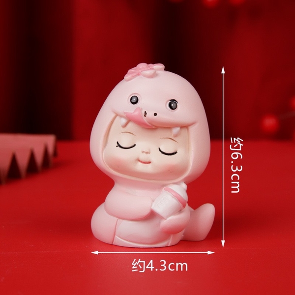 Khuôn Silicon - Động Vật - Con Rắn Nơ Nhỏ Bình Bú 6.3cm