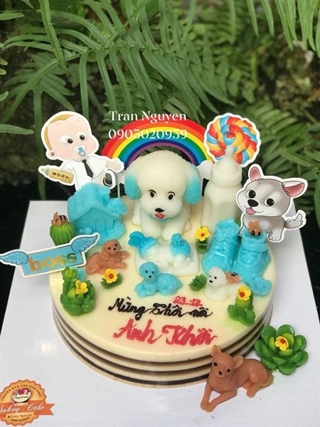 Khuôn Silicon - Động Vật - Chó Ngồi Khăn 1 Mảnh