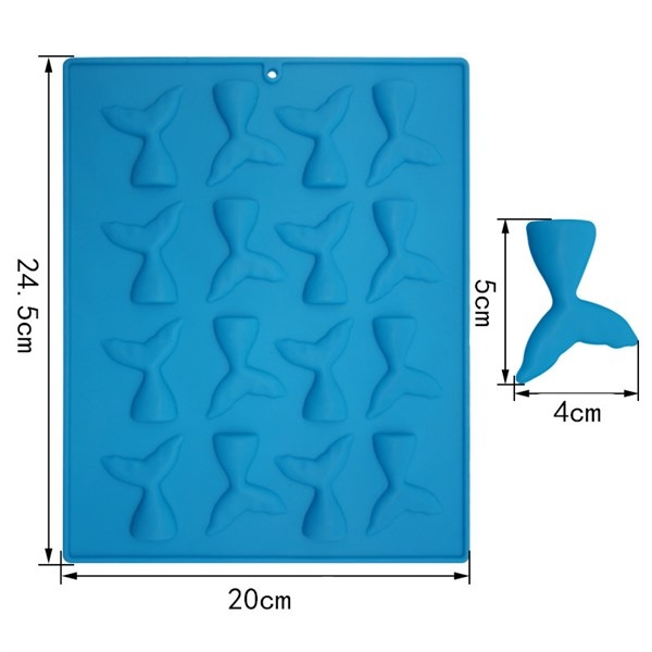 Khuôn Silicon - Biển - Đuôi Cá - 5cm - 16c