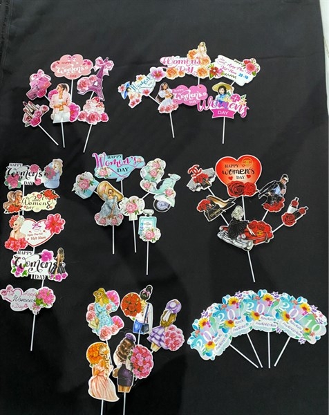 SET CẮM BẢNG WOMENS DAY 20/10- PHỤ KIỆN TRANG TRÍ BÁNH