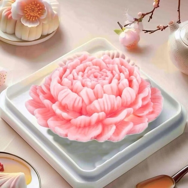 Khuôn Silicon - Hoa Mẫu Đơn Xoè - 8cm