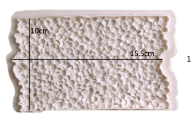 Khuôn Silicon - Viền Mảng Họa Tiết - Hạt Sỏi Vảy 18x11cm