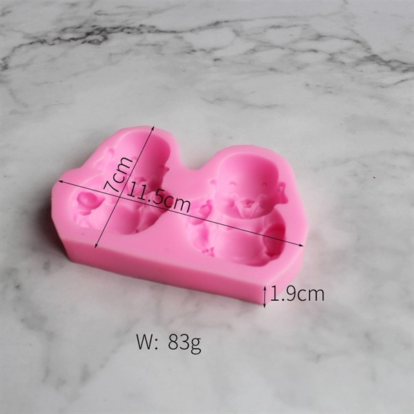 Khuôn Silicon - Ông Phật Di Lạc Set 2 Thần Tài Thổ Địa