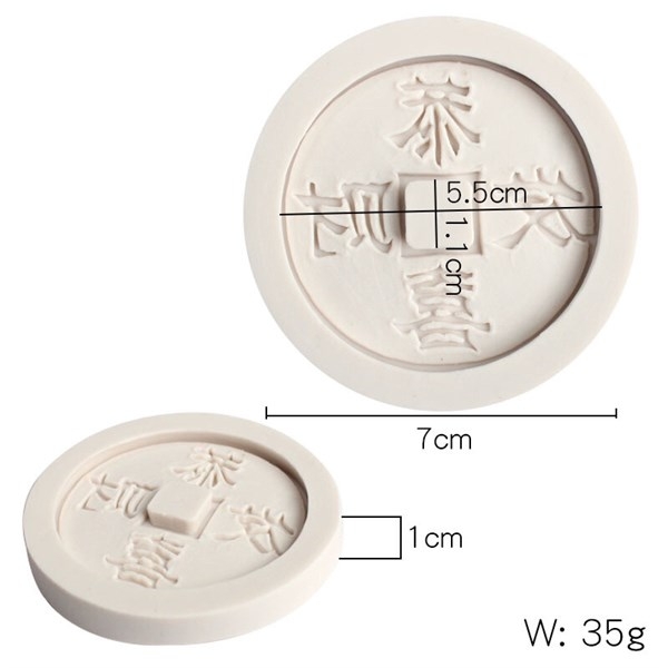 Khuôn Silicon - Đồng Tiền Tròn Lớn 5.8Cm