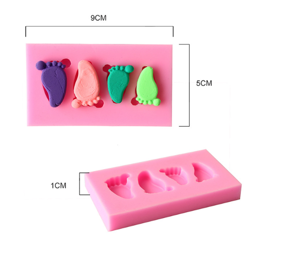 Khuôn Silicon - Em Bé - Bàn Chân 4cm 4c