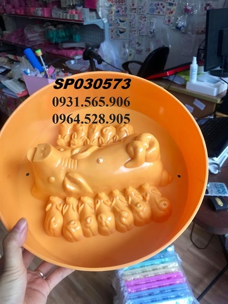 Khuôn Trung Thu Heo Bầy Đại 1Kg