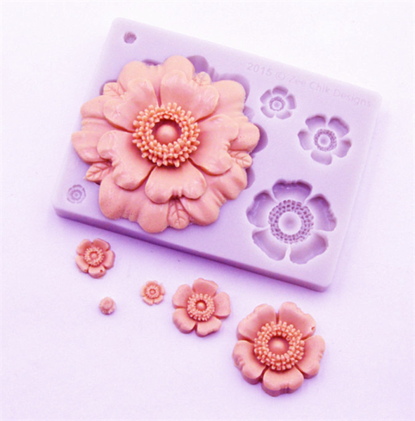 Khuôn Silicon - Hoa Cúc Dẹp TH 4c - 1 > 6cm