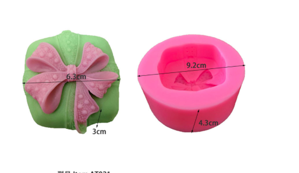 Khuôn Silicon - Hộp Quà - Nơ Gói 6.3cm