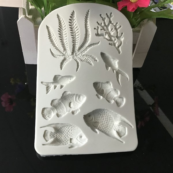 Khuôn Silicon - Sinh Vật Biển TH - Cá Rong Rêu - 8c