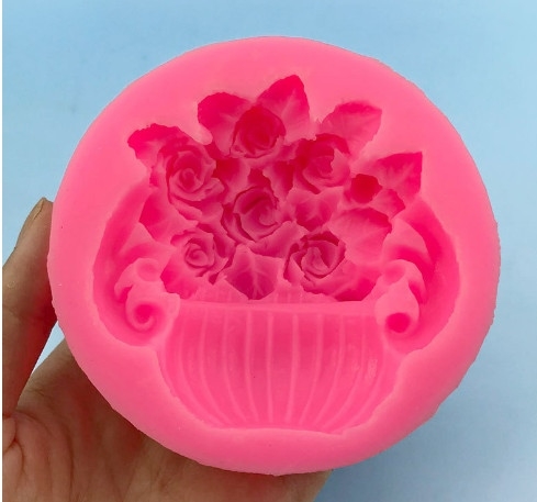 Khuôn Silicon - Bình Hoa - Kèm Hoa Lá
