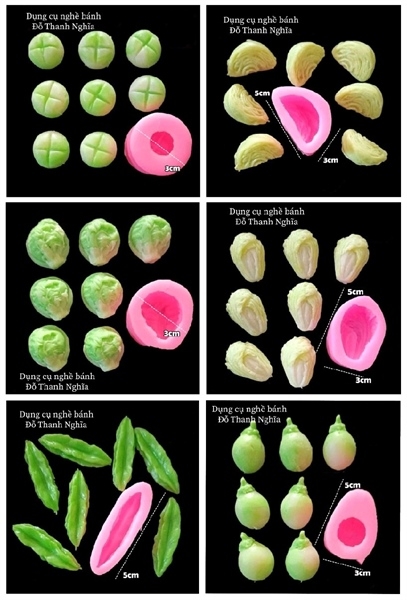Khuôn Silicon - Rau Củ - Set 12 Khuôn Rau Củ