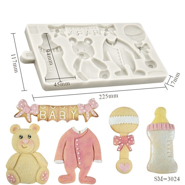 Khuôn Silicon - Bình Bú - Bình 8x4cm