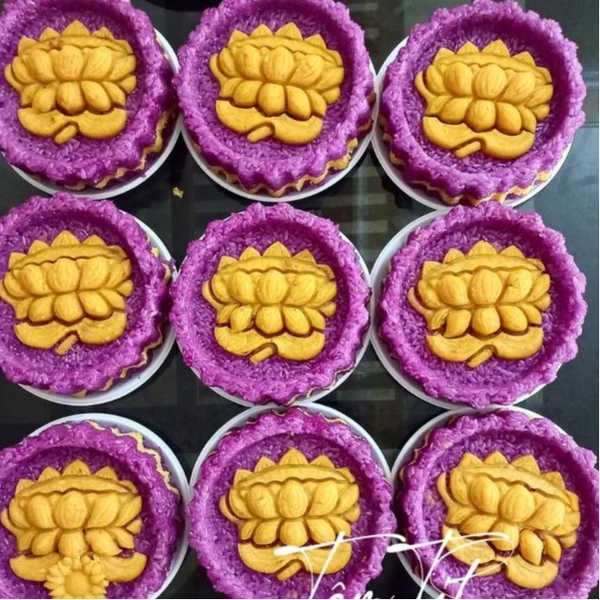 Khuôn Ấn Xôi - Tròn Khía NL - 14cm - Hoa Sen