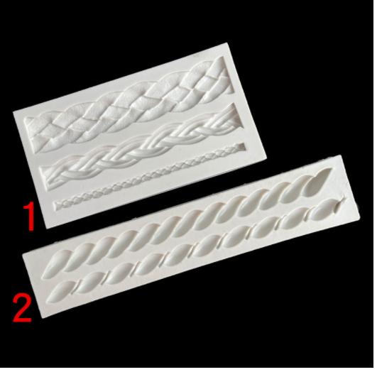 Khuôn Silicon - Viền Chuỗi Dây - Xoắn 3c - 15.2cm