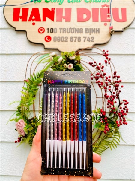 Nến Xoắn Cao Cấp Phụ Kiện Trang Trí Bánh