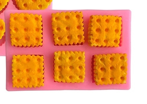 Khuôn Silicon - Bánh Quy Vuông 2.4cm 6c