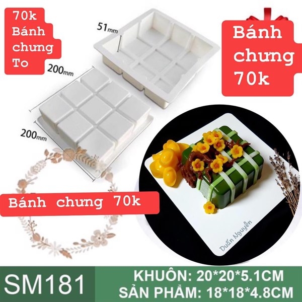 Khuôn Silicon - Bánh Chưng Lớn 18cm H5