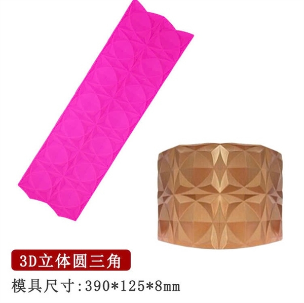 Khuôn Silicon - Viền Mảng 2D - Vuông Tam Giác Sọc 39cm