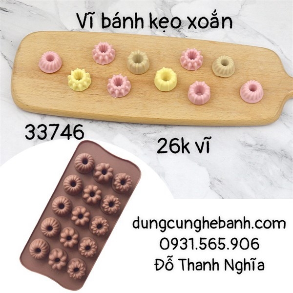 Khuôn Silicon - Vòng Xoắn 15c - 3cm