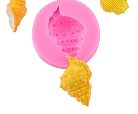 Khuôn Silicon - Biển - Ốc 1c Tròn 6x1.5cm